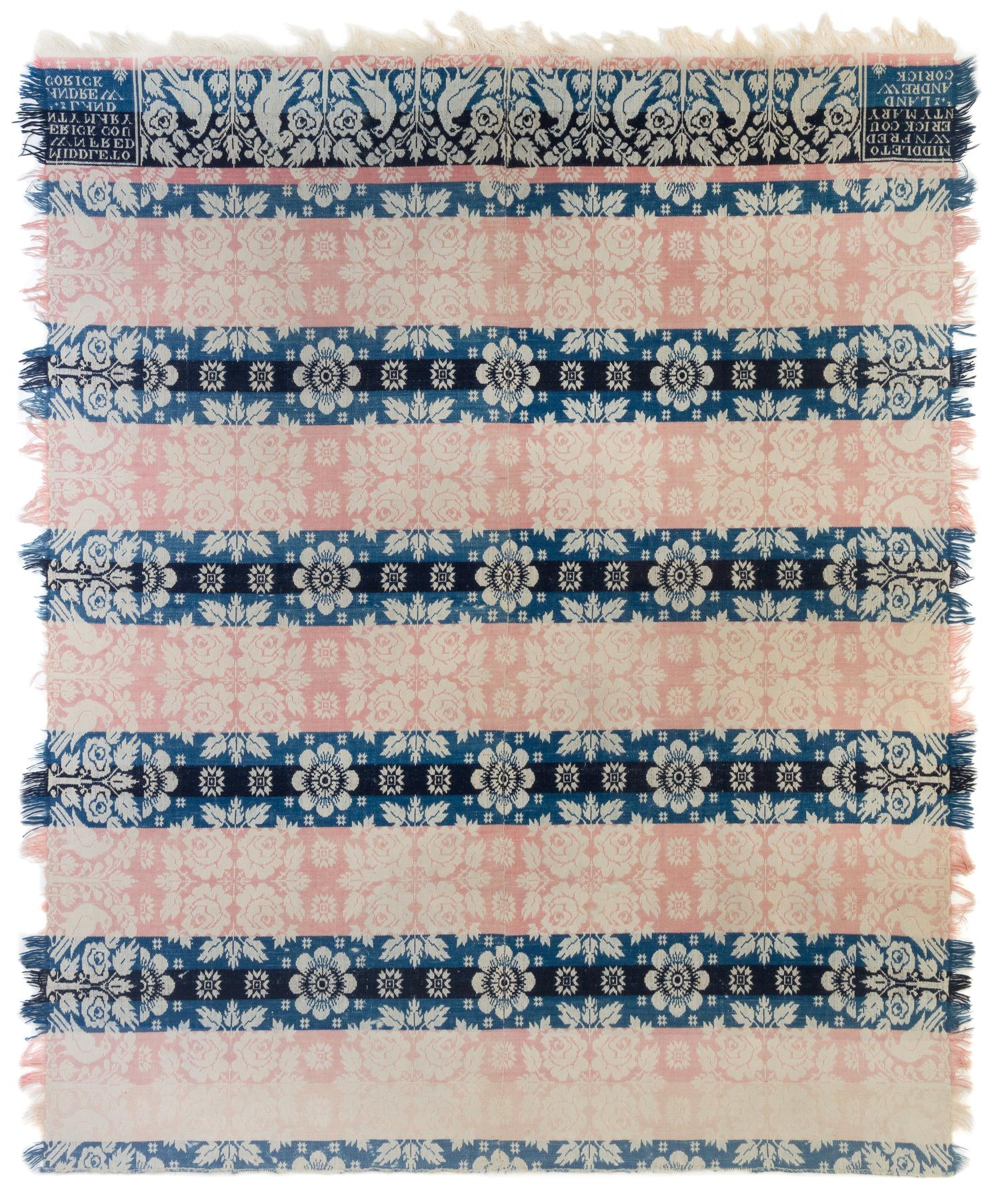 An American Jacquard Quilt Length 90 x width 74 1/2 inches. — MIDDLETOWN, FREDERICK COUNTY, MD, ANDREW CORICK
