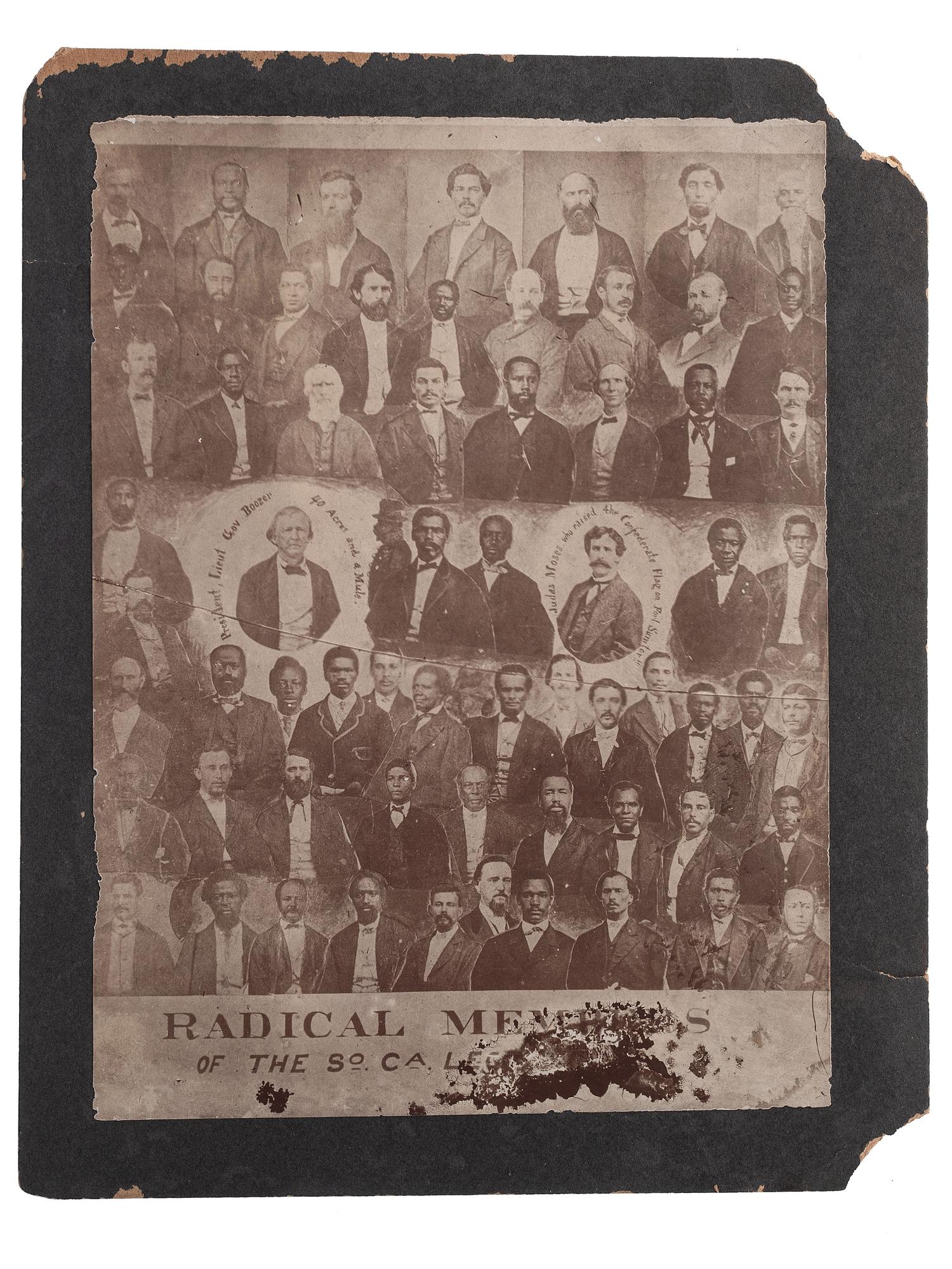 [RECONSTRUCTION]. Radical Members of the So. Ca. Legislature. [J.G. Gibbes]: [Columbia, SC], [1868].