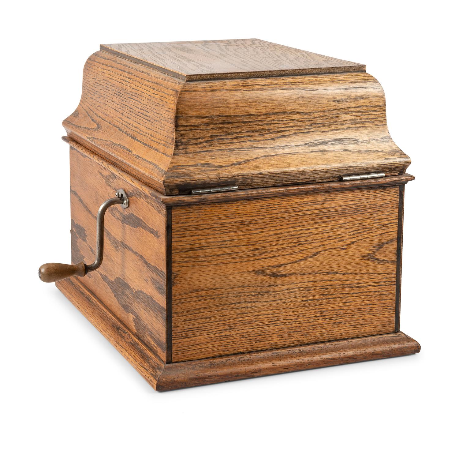 An Edison Amberola Table Top Phonograph With over 100 Amberol Records