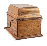 An Edison Amberola Table Top Phonograph With over 100 Amberol Records