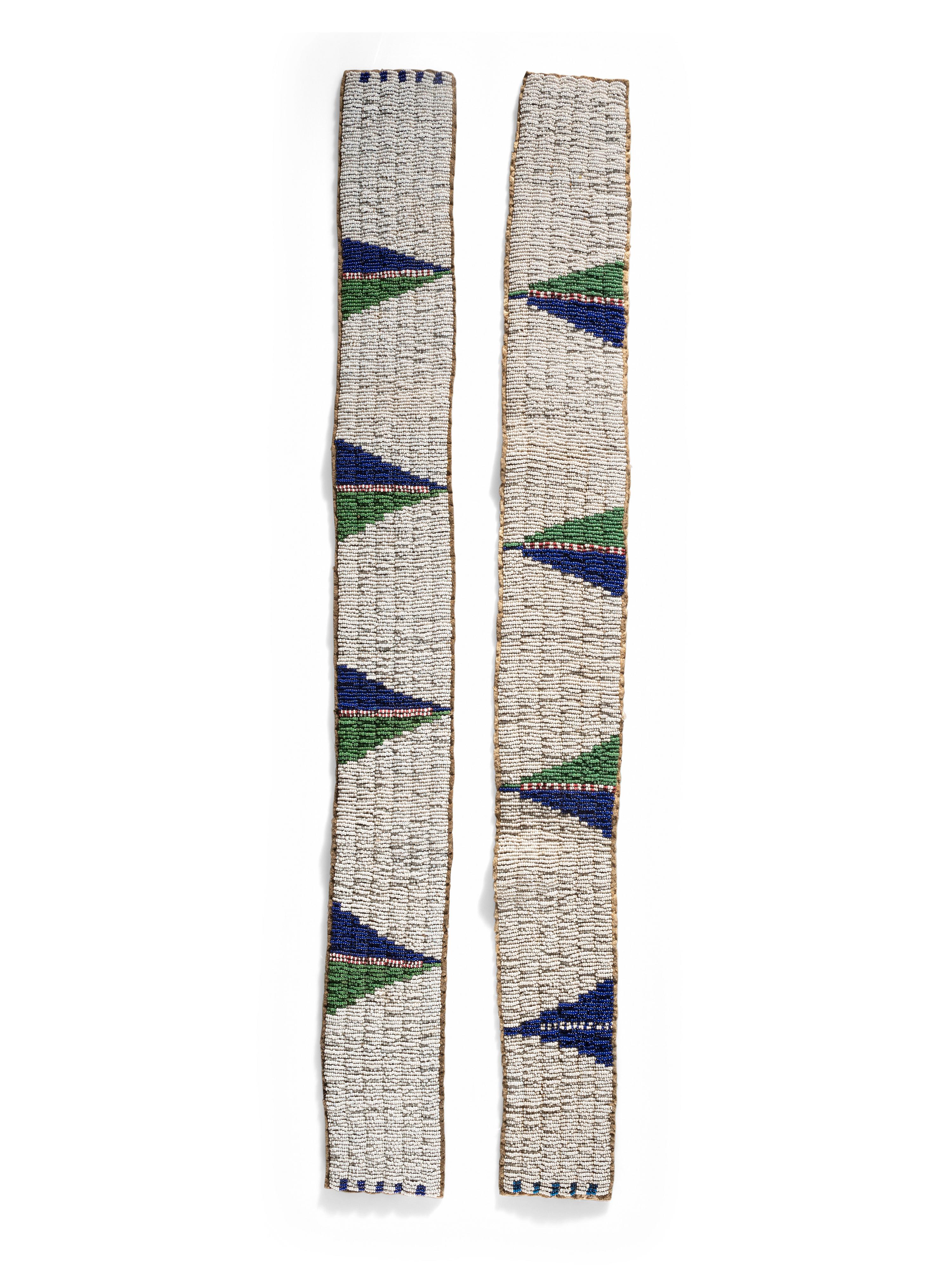 Sioux Beaded Hide Legging Strips