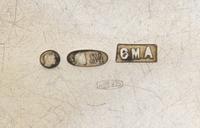 A Russian Enameled Silver Snuff Box, Mark of the 6th Artel, Moscow, Early 20th Century, of oval form, having polychrome enameled foliat