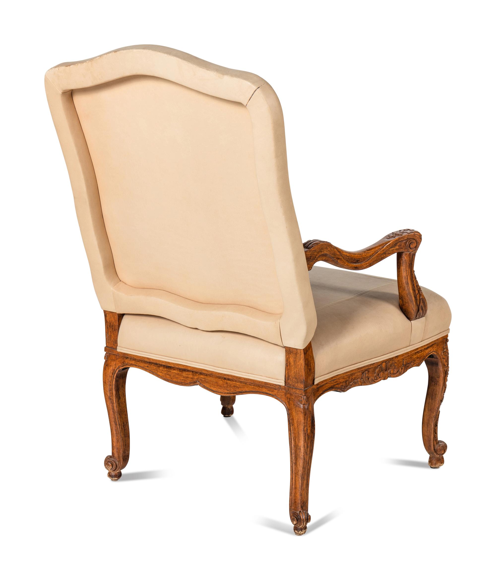 A Regence Style Walnut Armchair
