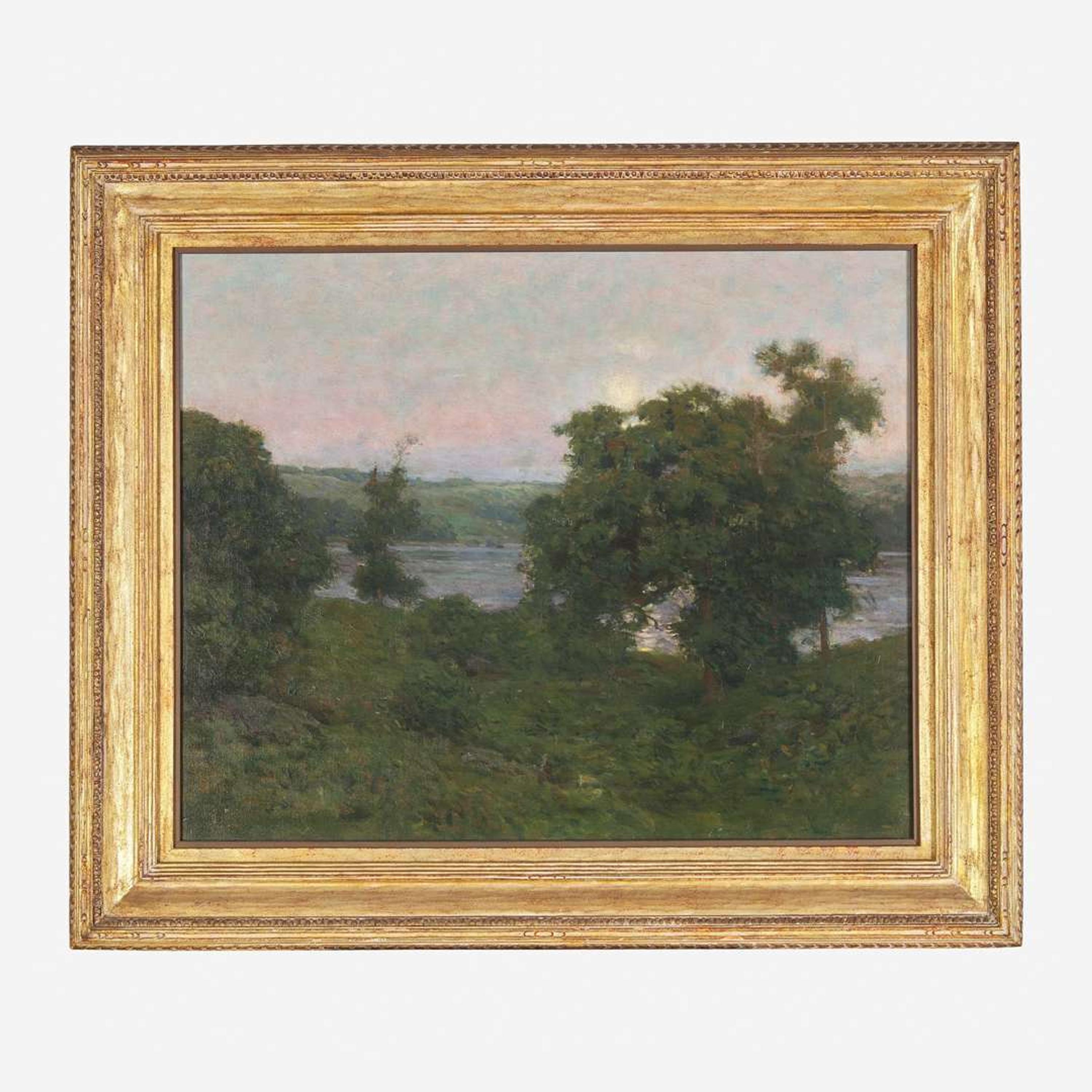 Charles Harold Davis (American, 1856-1933) Moonrise at Twilight