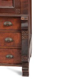 A Walnut and Curly Maple Desk and Bookcase by Jacob Werrey (1838-1893)