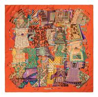 Three Designer Scarves: Two Hermès, One Ferragamo