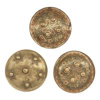 Cast Sumatran Minangkabau Acehnese Shield with Two Dahl Bucklers