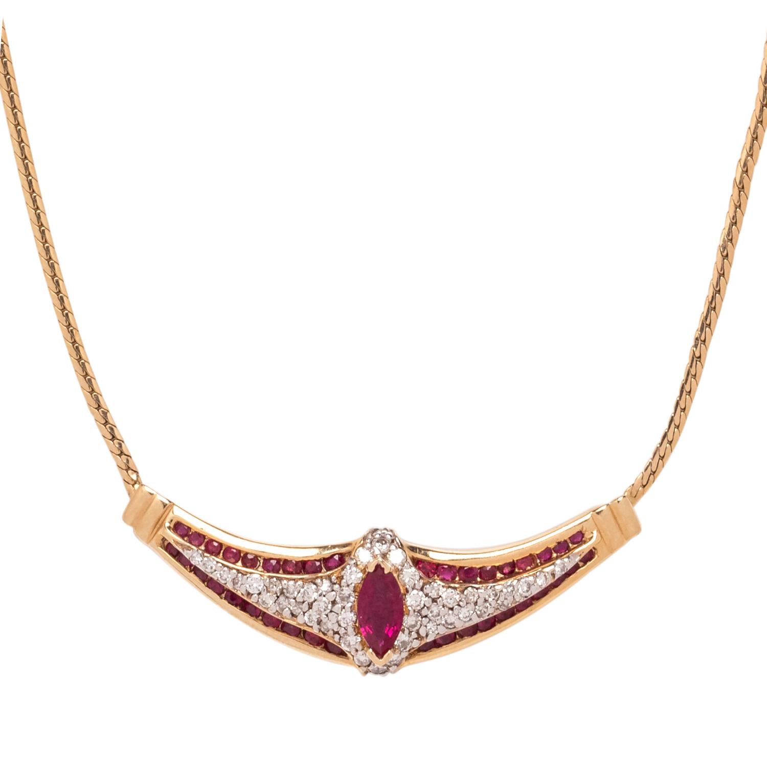 RUBY AND DIAMOND NECKLACE