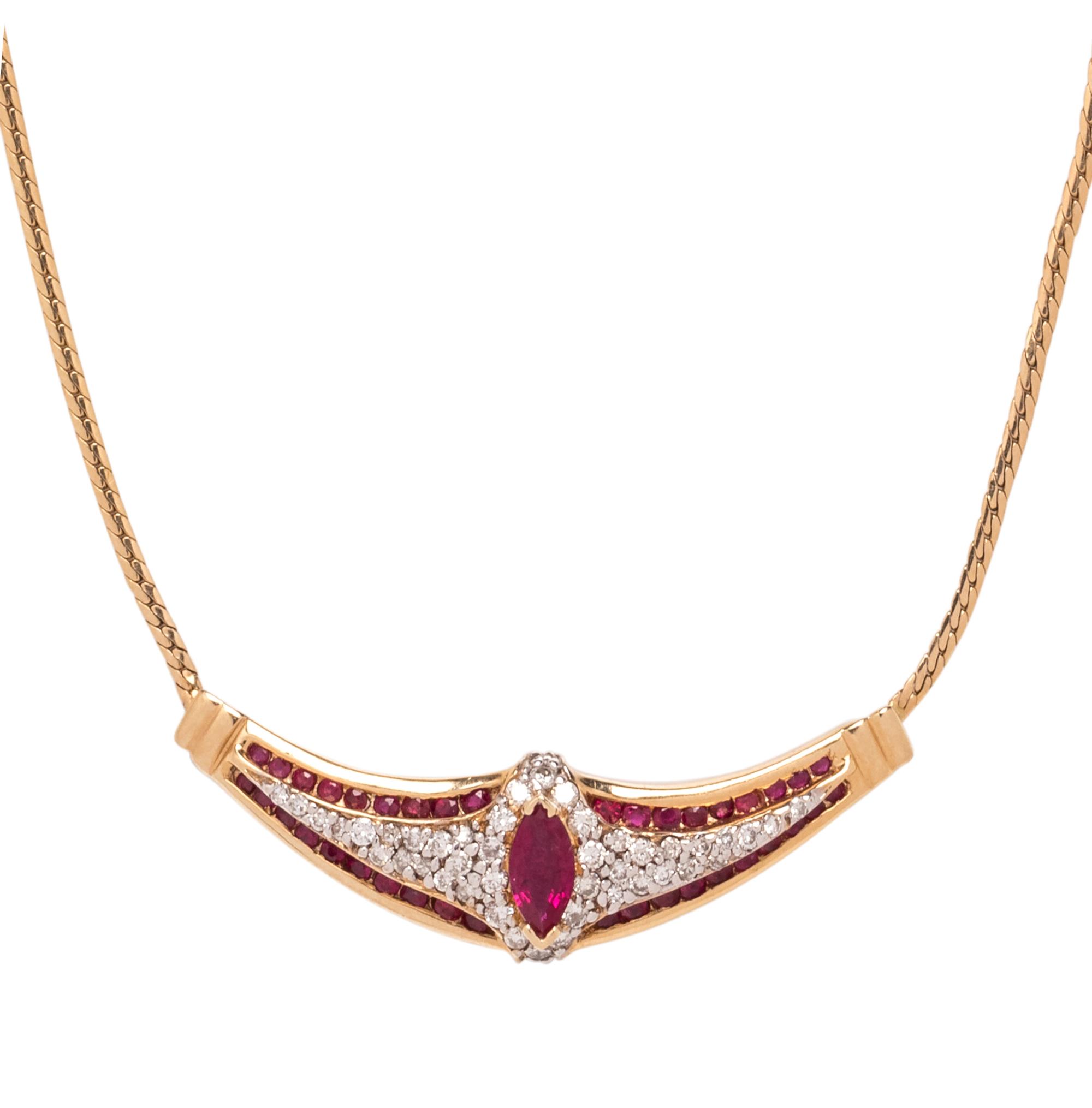 RUBY AND DIAMOND NECKLACE