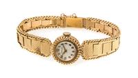 A 14 Karat Yellow Gold Wristwatch, Hamilton, 18.60 dwts.