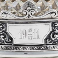 A Large Russian Silver and Agate Mounted Centerpiece Bowl