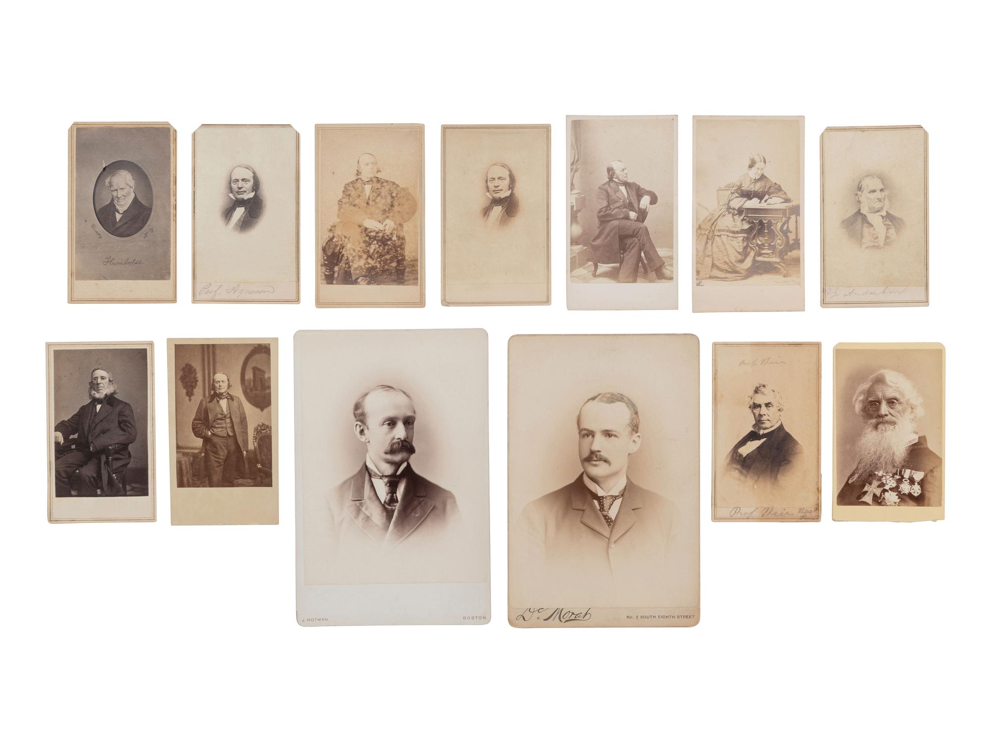 [EARLY PHOTOG.] Portraits of of scientists & intellectuals incl. Louis AGASSIZ, John AUDUBON.