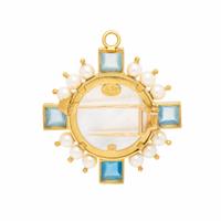 Elizabeth Locke, Yellow Gold and Multigem Lion Pendant Brooch