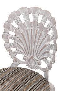 A Set of Four "Grotto" Style Cast Metal Chairs