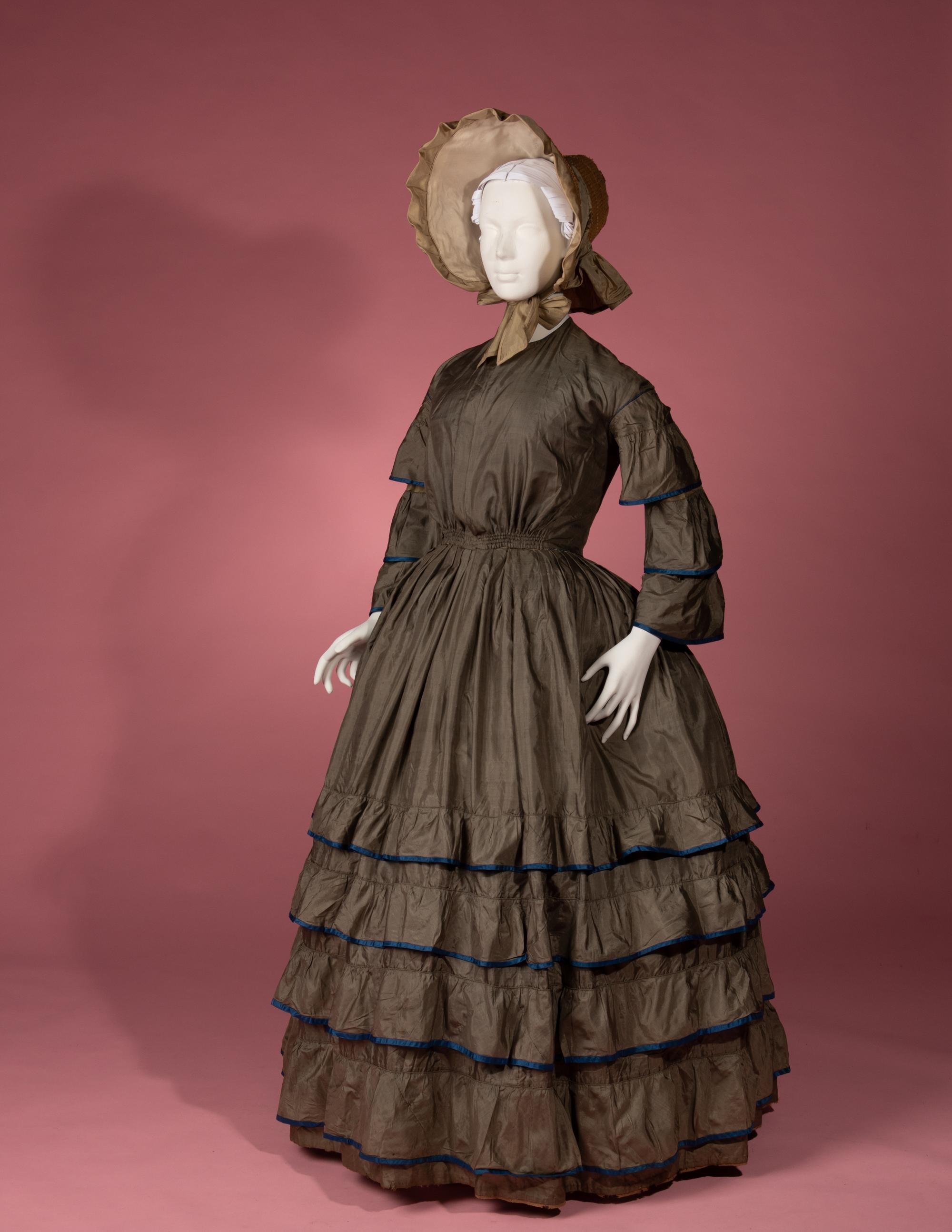 Silk Tiered Day Dress, 1850s