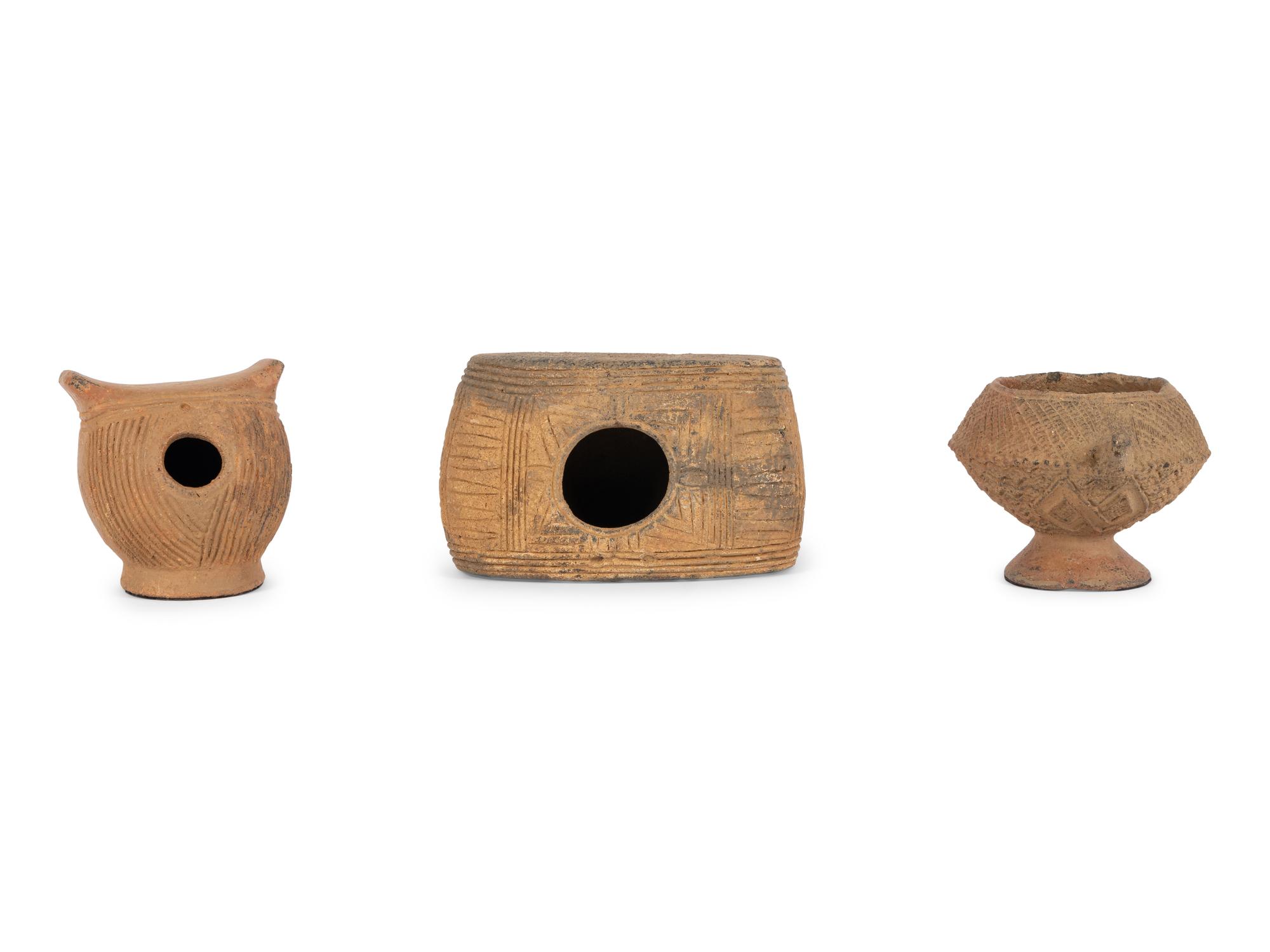 Three African Pottery Articles