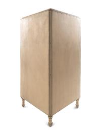 A Cream Painted Corner Laboratory Cabinet