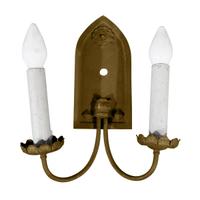 A Brass Two-Arm Sconce 12" W x 5" D x 14" H — United States, Circa 1920
