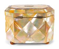 A Victorian Mother-of-Pearl Tea Caddy — 19TH CENTURY