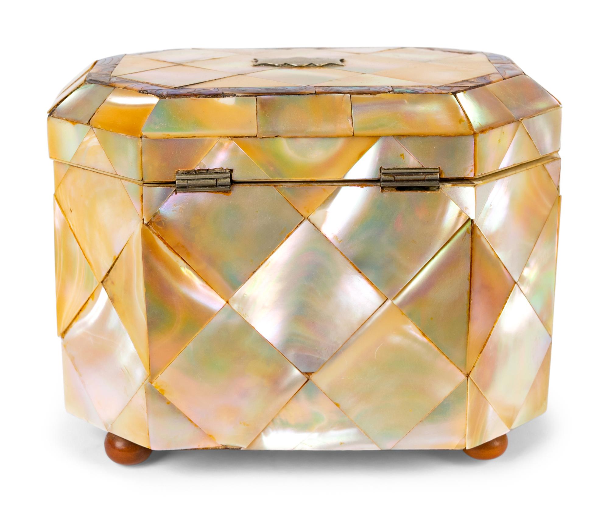 A Victorian Mother-of-Pearl Tea Caddy — 19TH CENTURY