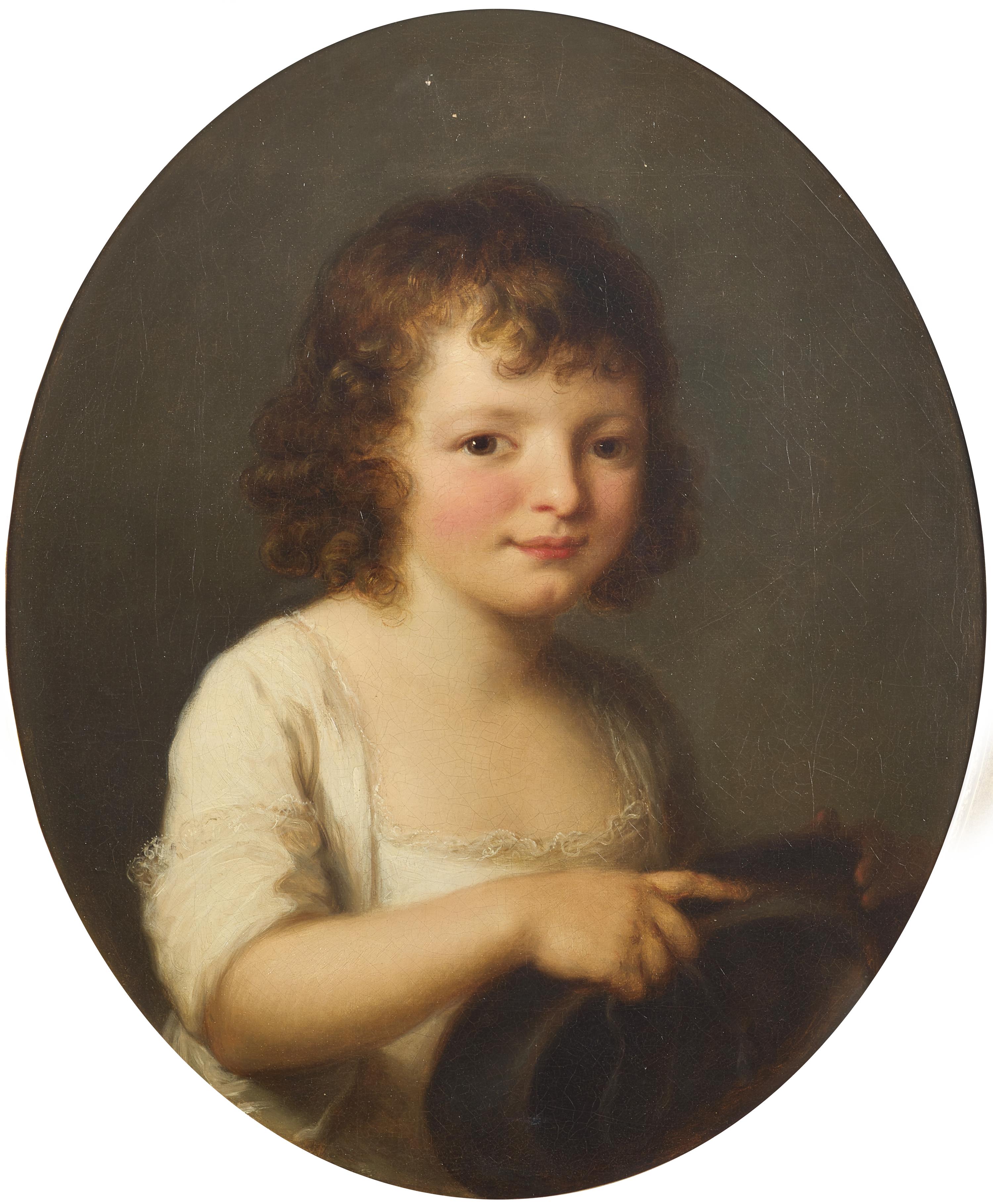 Attributed to Angelica Kauffmann (Swiss, 1741-1807) — Portrait of a Young Girl, Bust Length