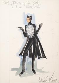 Edith Head Costume Illustration for Cicely Tyson in Blue Bird , c1976