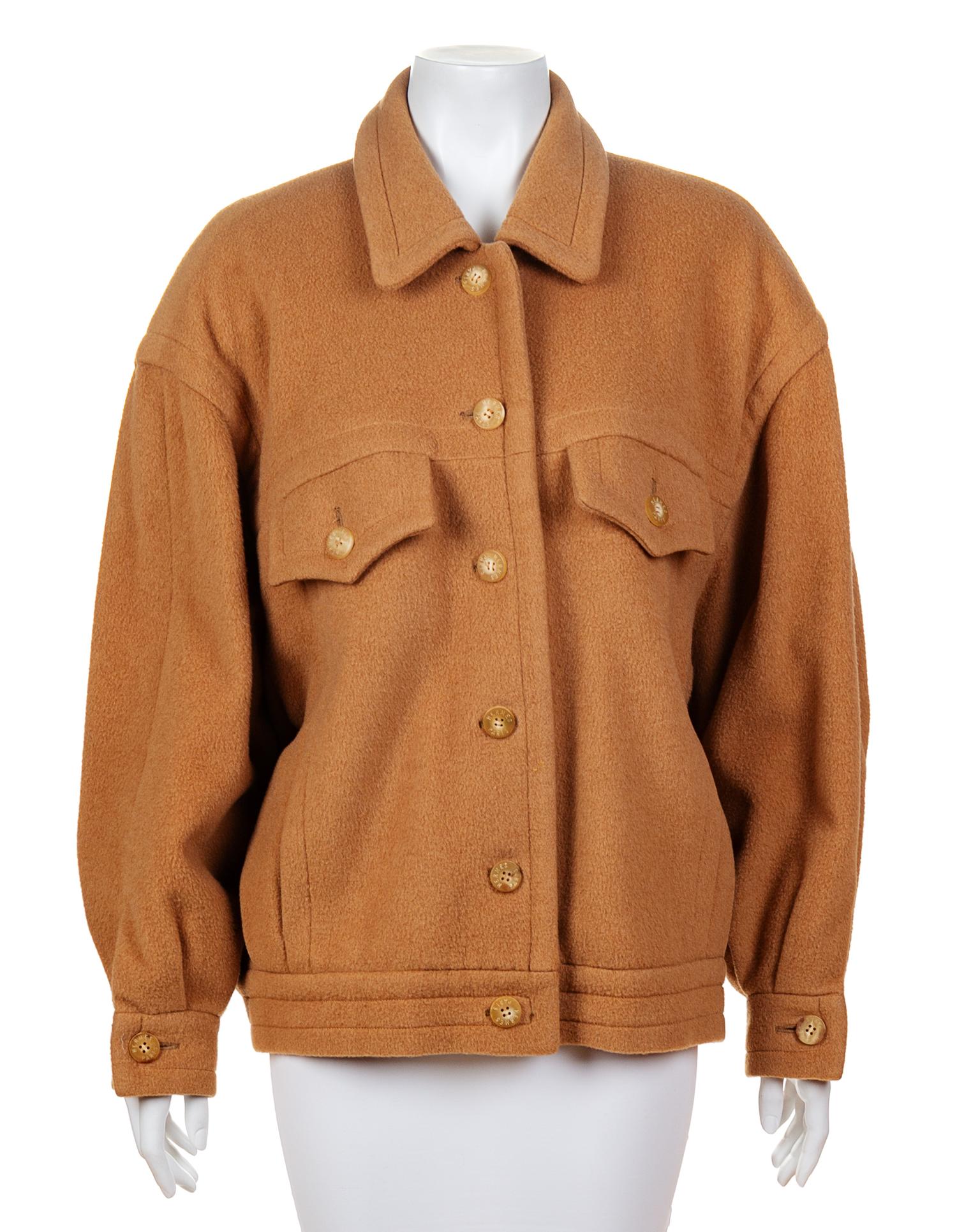 An Hermès Camel Hair Jacket, Size small.
