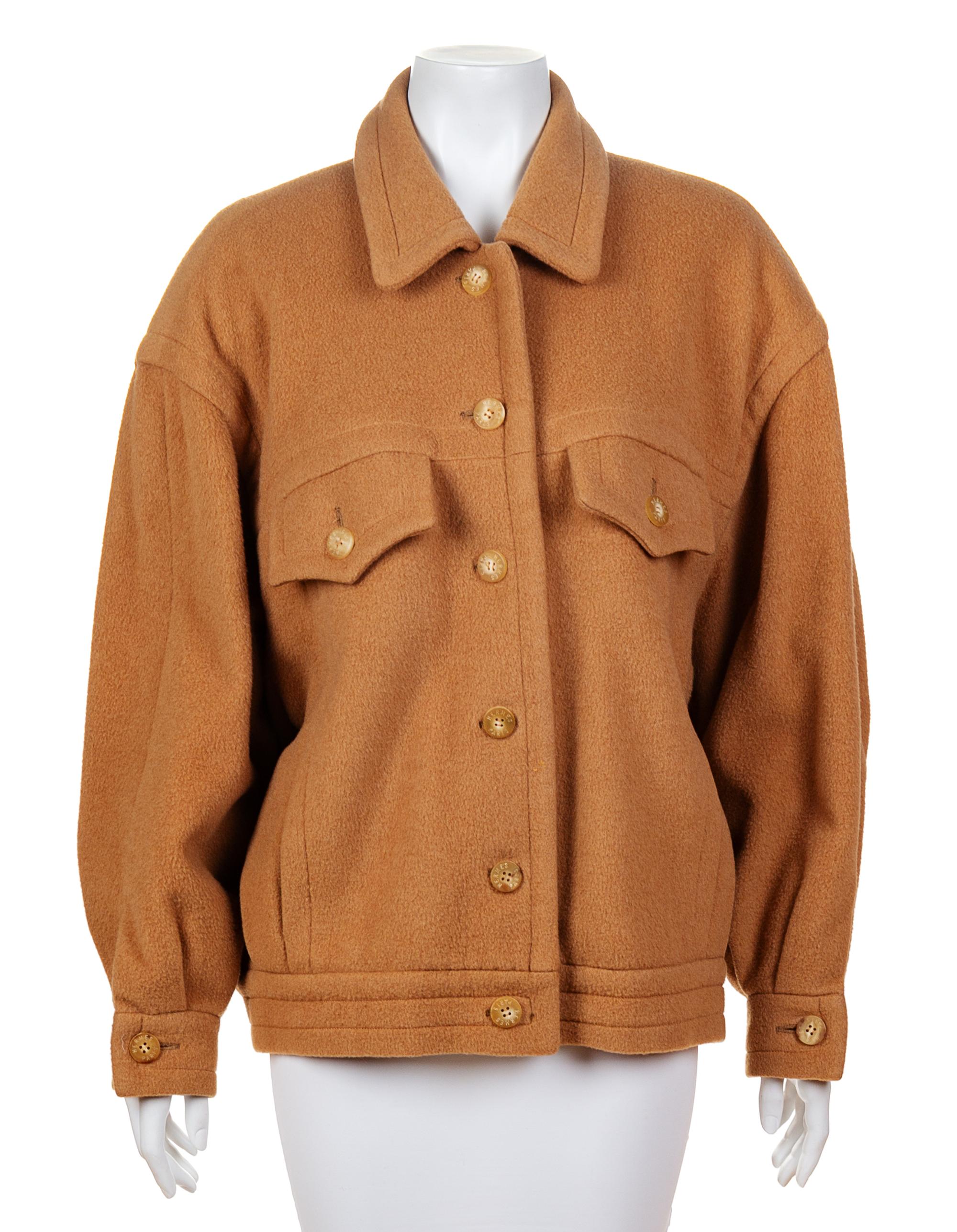 An Hermès Camel Hair Jacket, Size small.