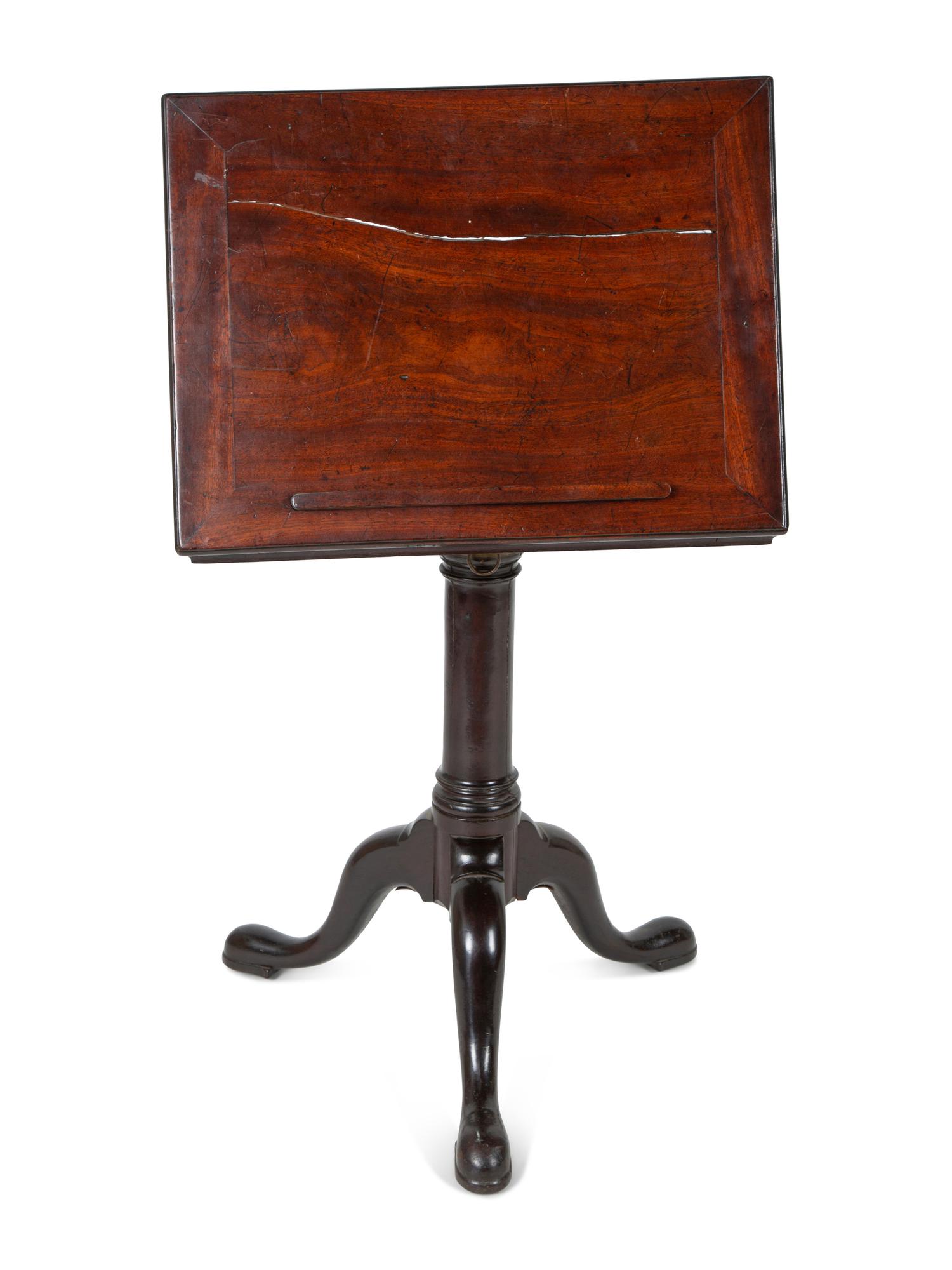 A George III Style Mahogany Adjustable Reading Table — 19TH CENTURY