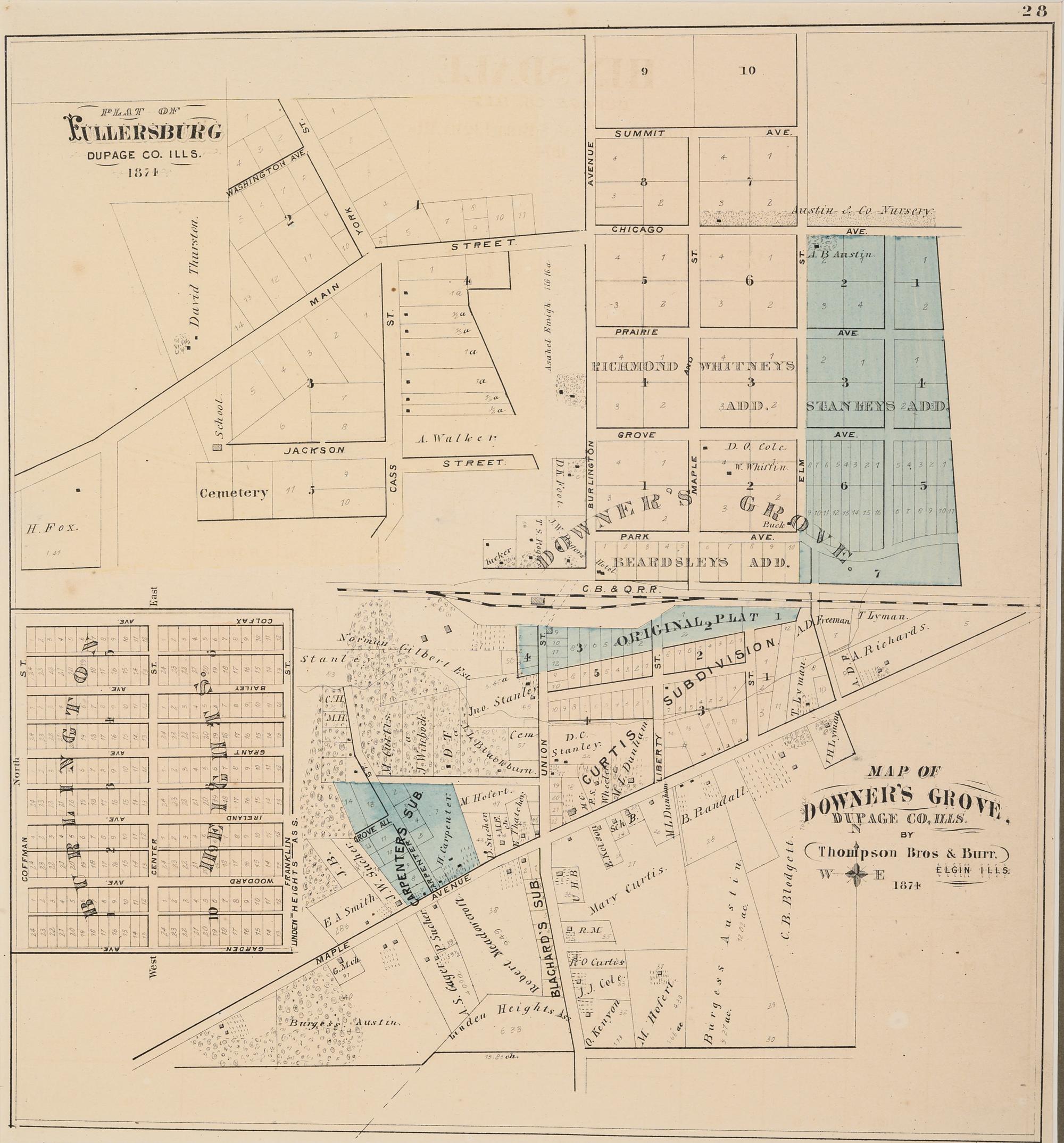 A group of 14 19th and 20th century maps, comprising: