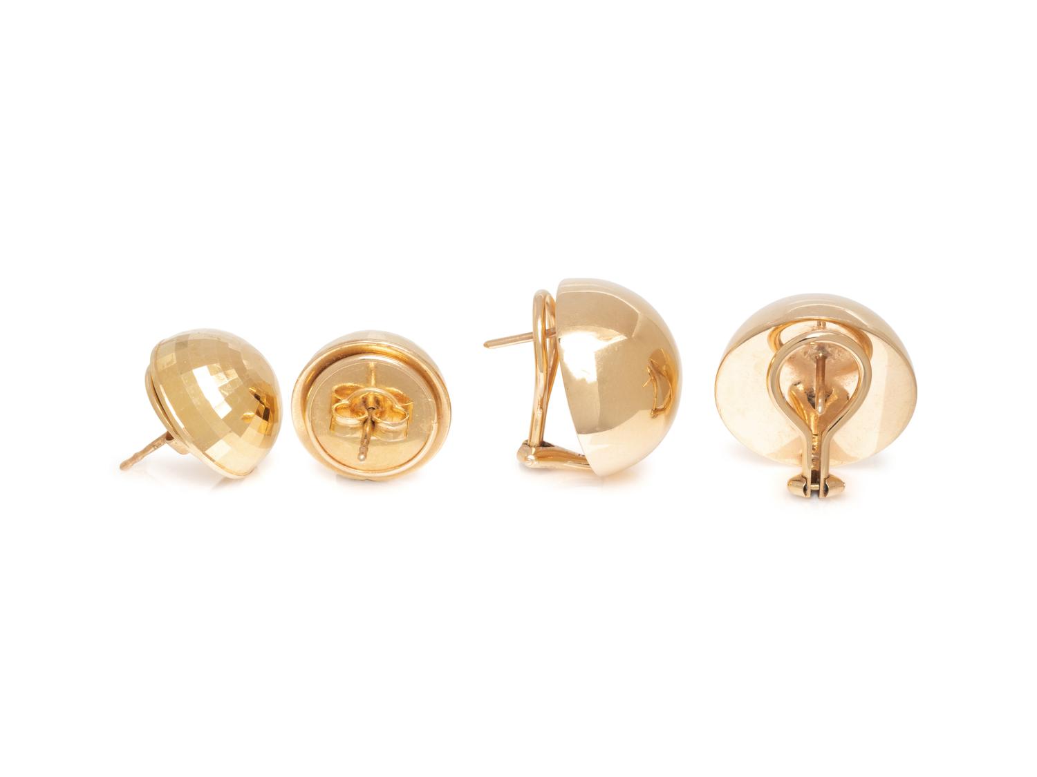 COLLECTION OF YELLOW GOLD EARRINGS