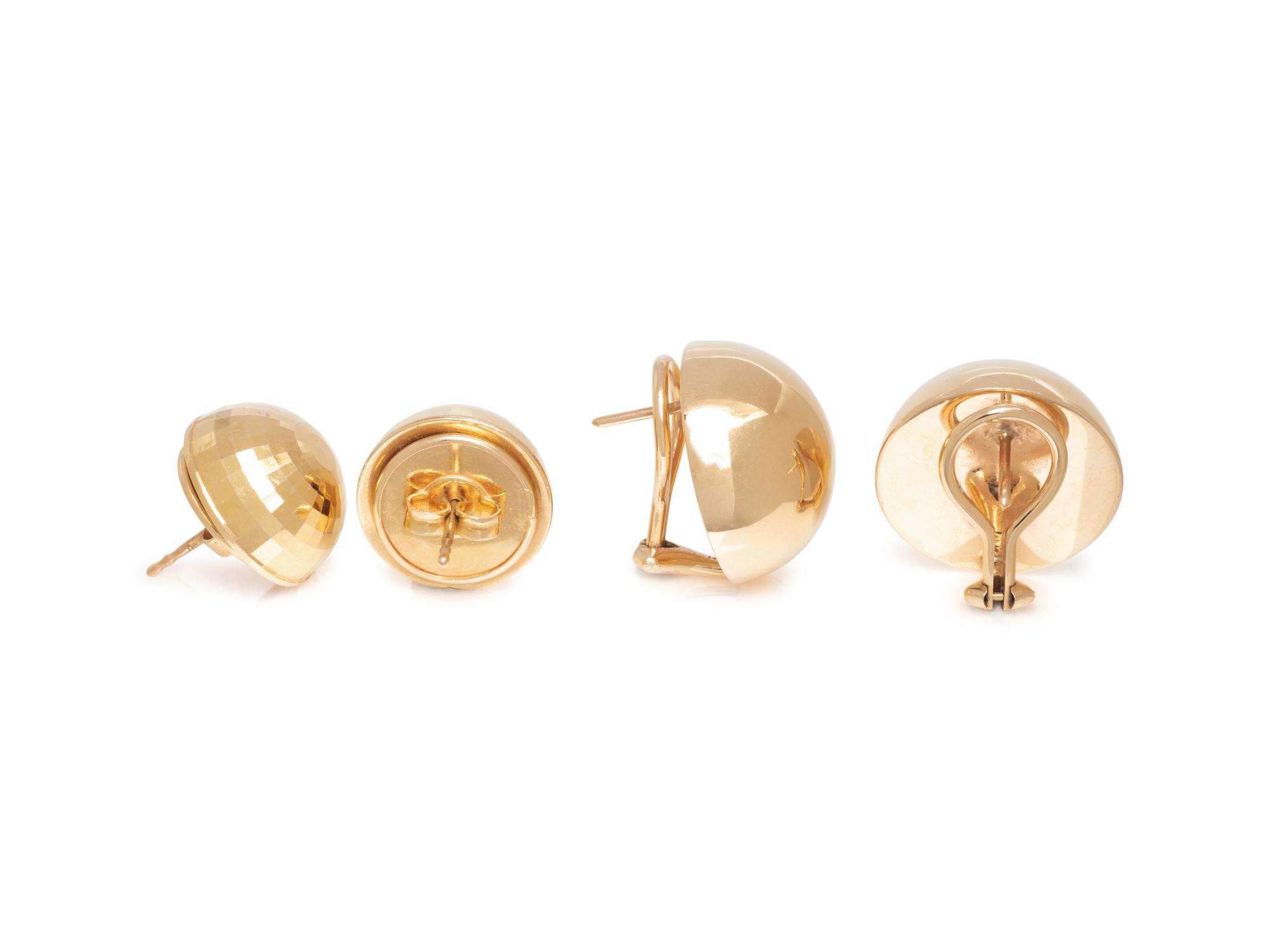 COLLECTION OF YELLOW GOLD EARRINGS