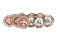 Two Sets of Six Herend Porcelain Reticulated Dessert Plates