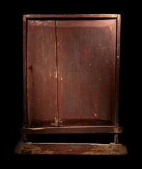 A Chinese Gilt and Red Lacquered Wood Shrine