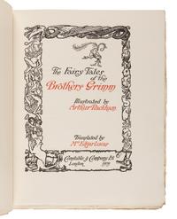 [RACKHAM, Arthur (1867-1939), illustrator]. [GRIMM BROTHERS]. The Fairy Tales of the Brothers Grimm . Mrs. Edgar Lucas, translator. London: Constable & Company Ltd., 1909.