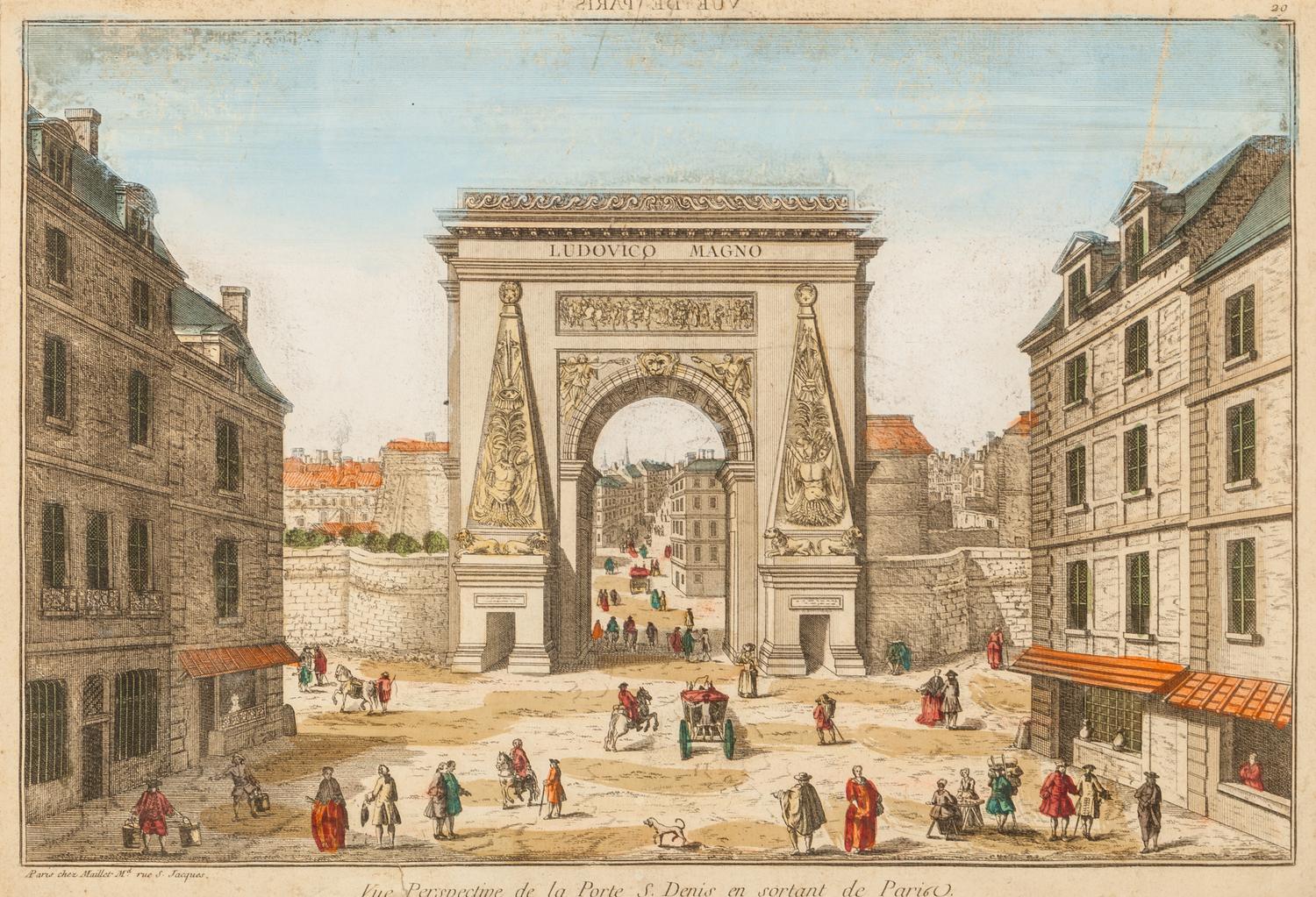 A Collection of Eighteen Hand-Colored Engravings Depicting Views of European Capitals and Famous Buildings