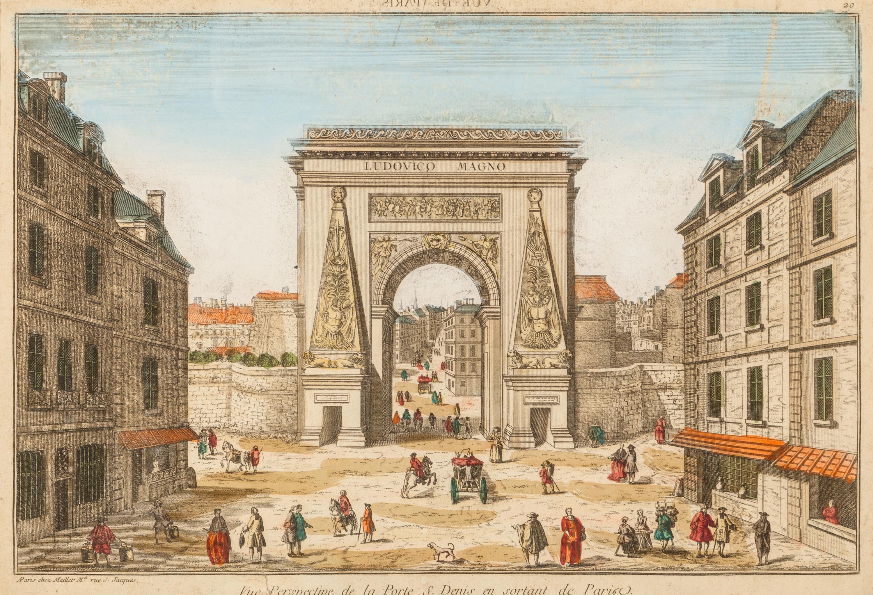 A Collection of Eighteen Hand-Colored Engravings Depicting Views of European Capitals and Famous Buildings
