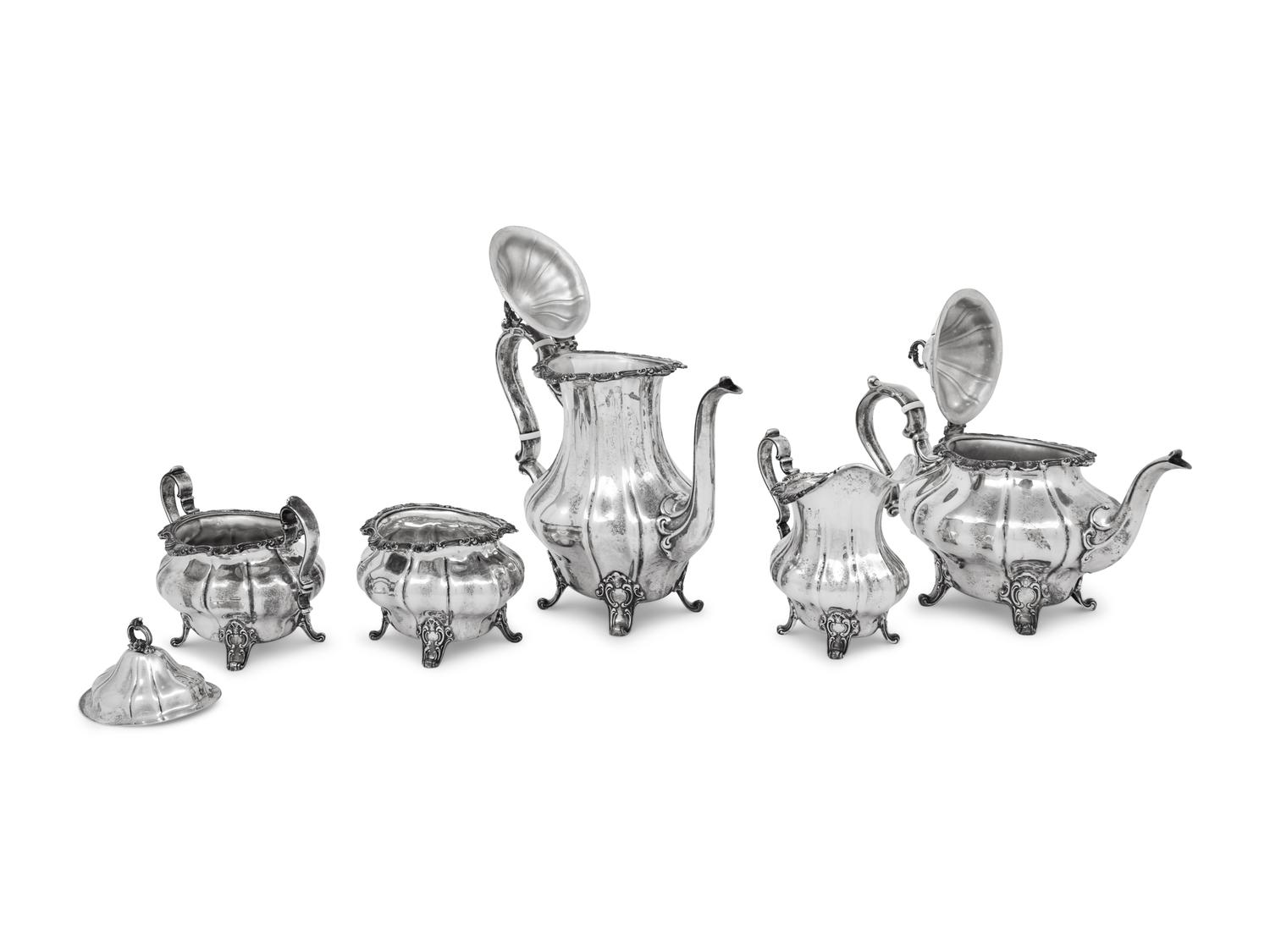An American Silver Five-Piece Tea and Coffee Service