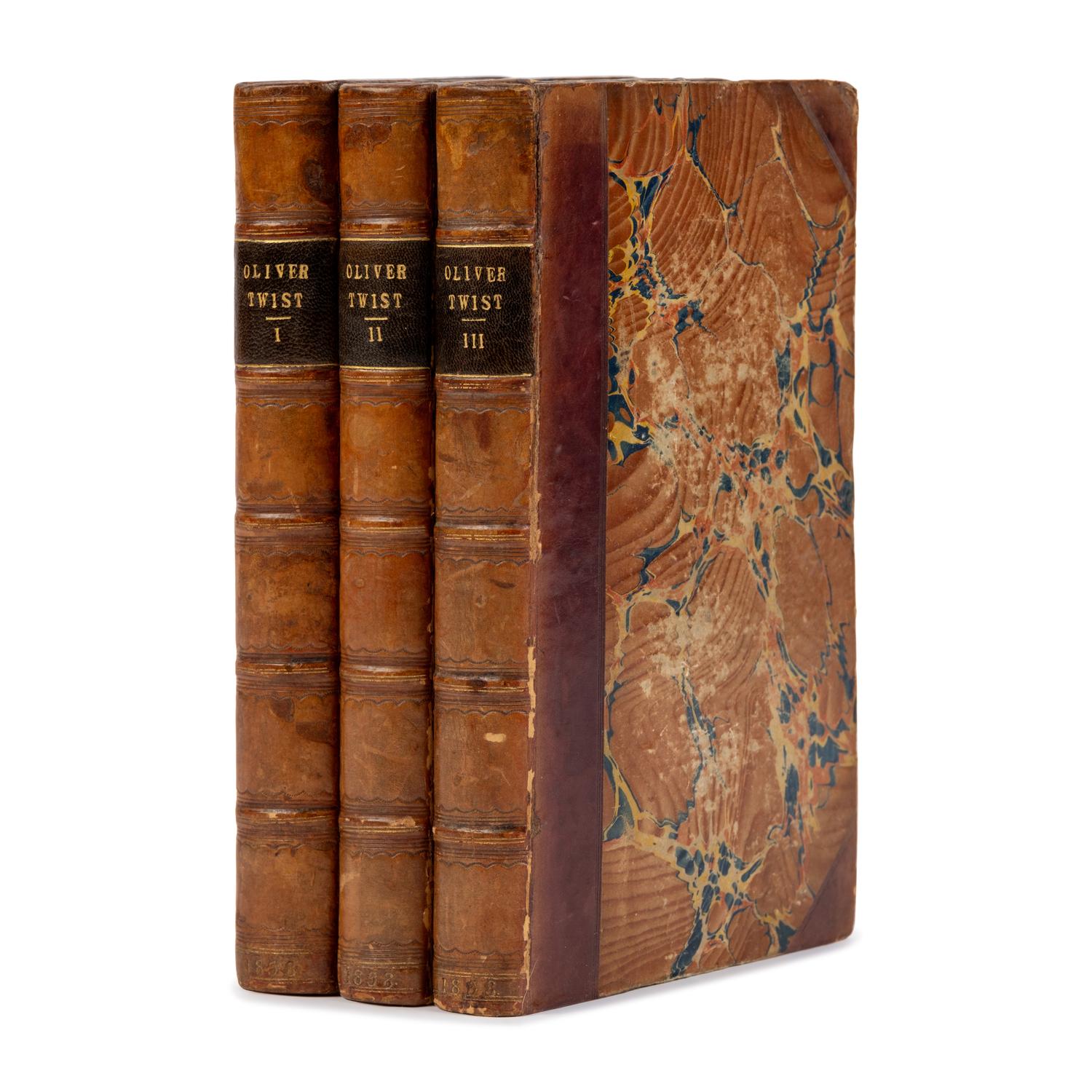 Dickens, Charles (1812-1870). Oliver Twist; or, the Parish Boy's Progress. By "Boz" . London: Richard Bentley, 1838.