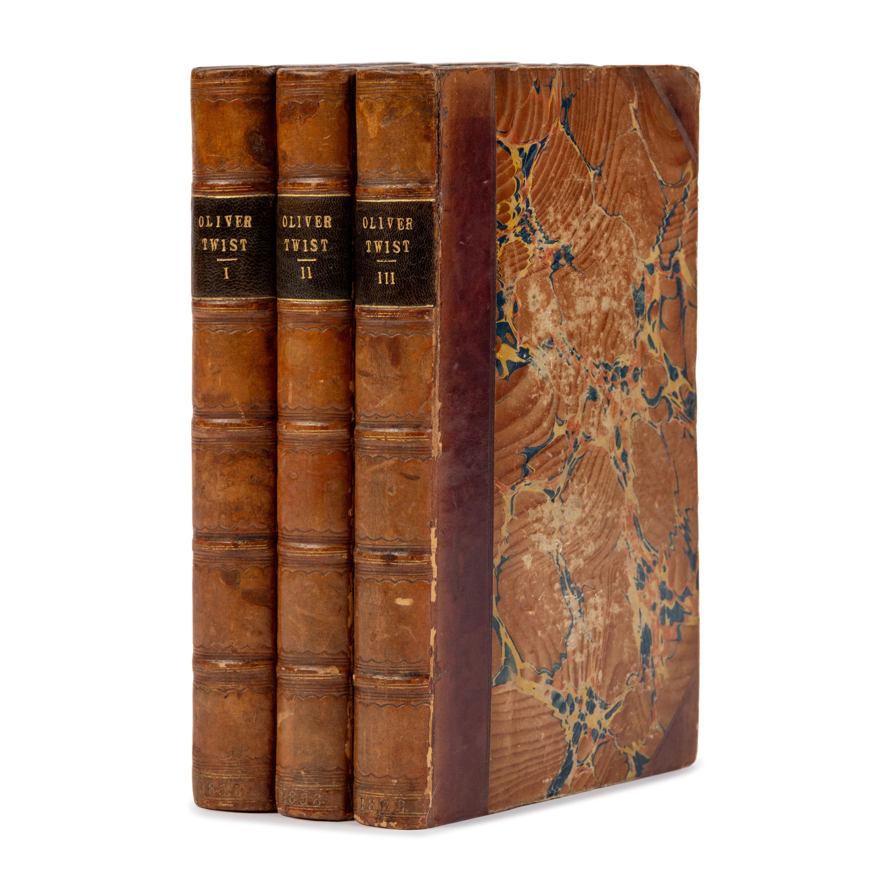 Dickens, Charles (1812-1870). Oliver Twist; or, the Parish Boy's Progress. By "Boz" . London: Richard Bentley, 1838.