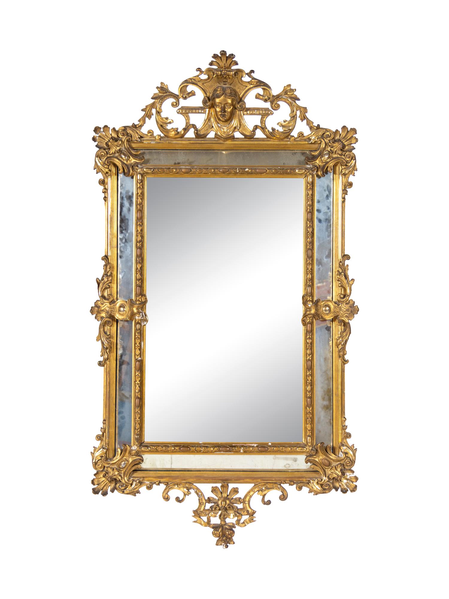An Italian Carved Giltwood Mirror