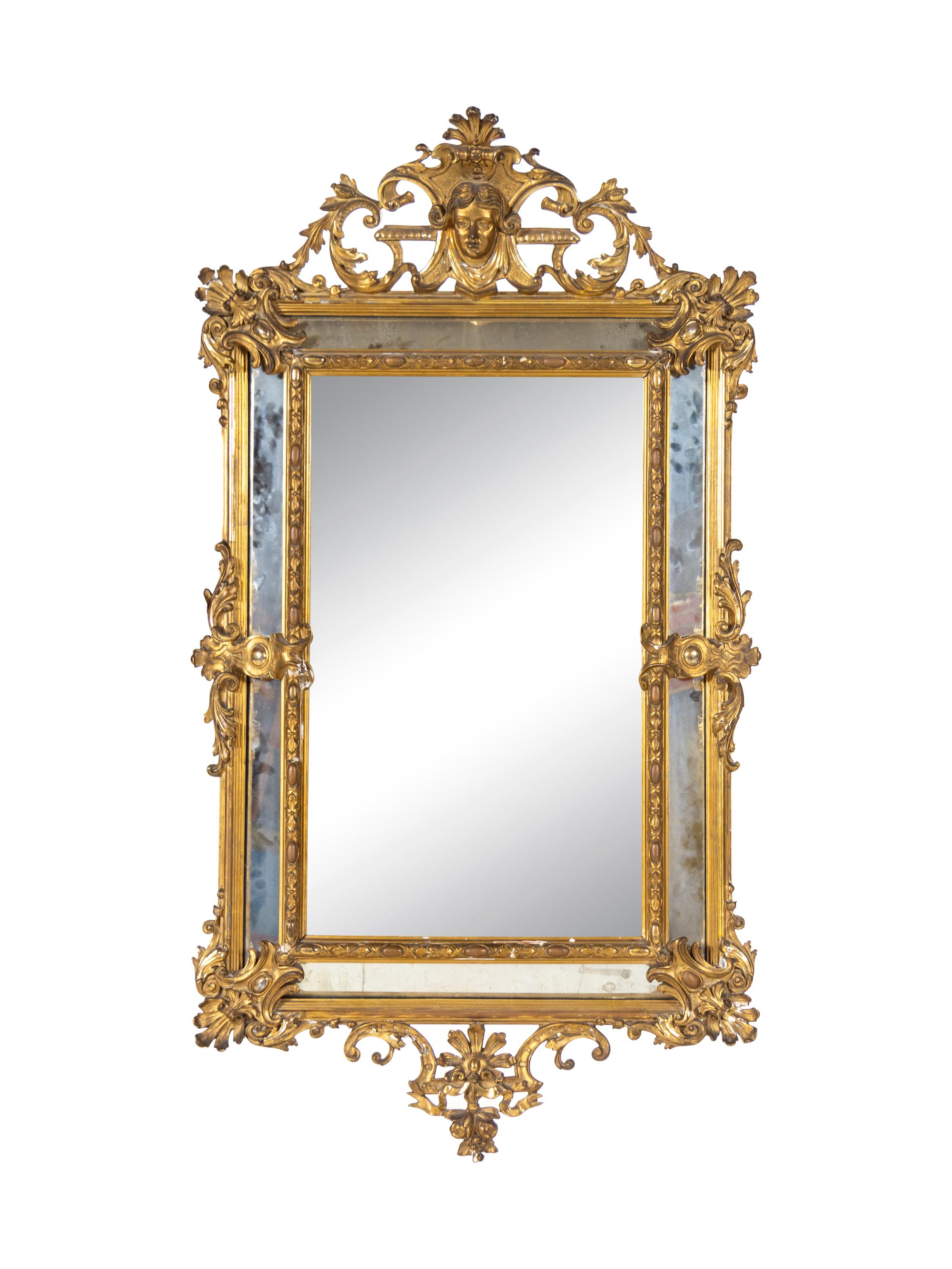 An Italian Carved Giltwood Mirror