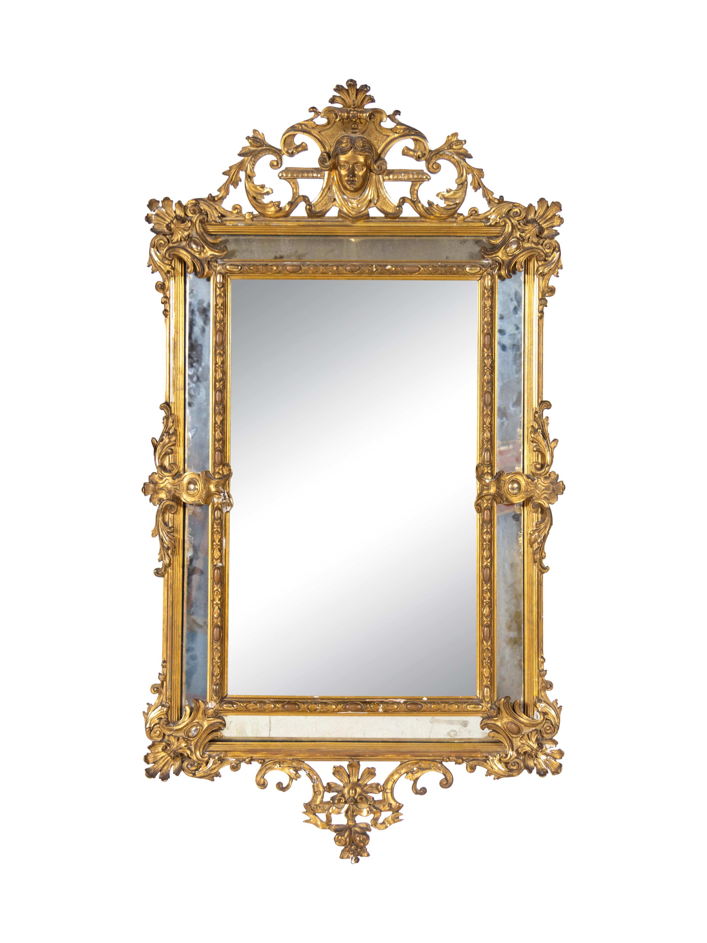 An Italian Carved Giltwood Mirror