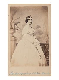 [DAVIS, Jefferson (1808-1889)]. 3 CDVs of Jefferson DAVIS, Varina DAVIS, and Alexander H. Stephens.