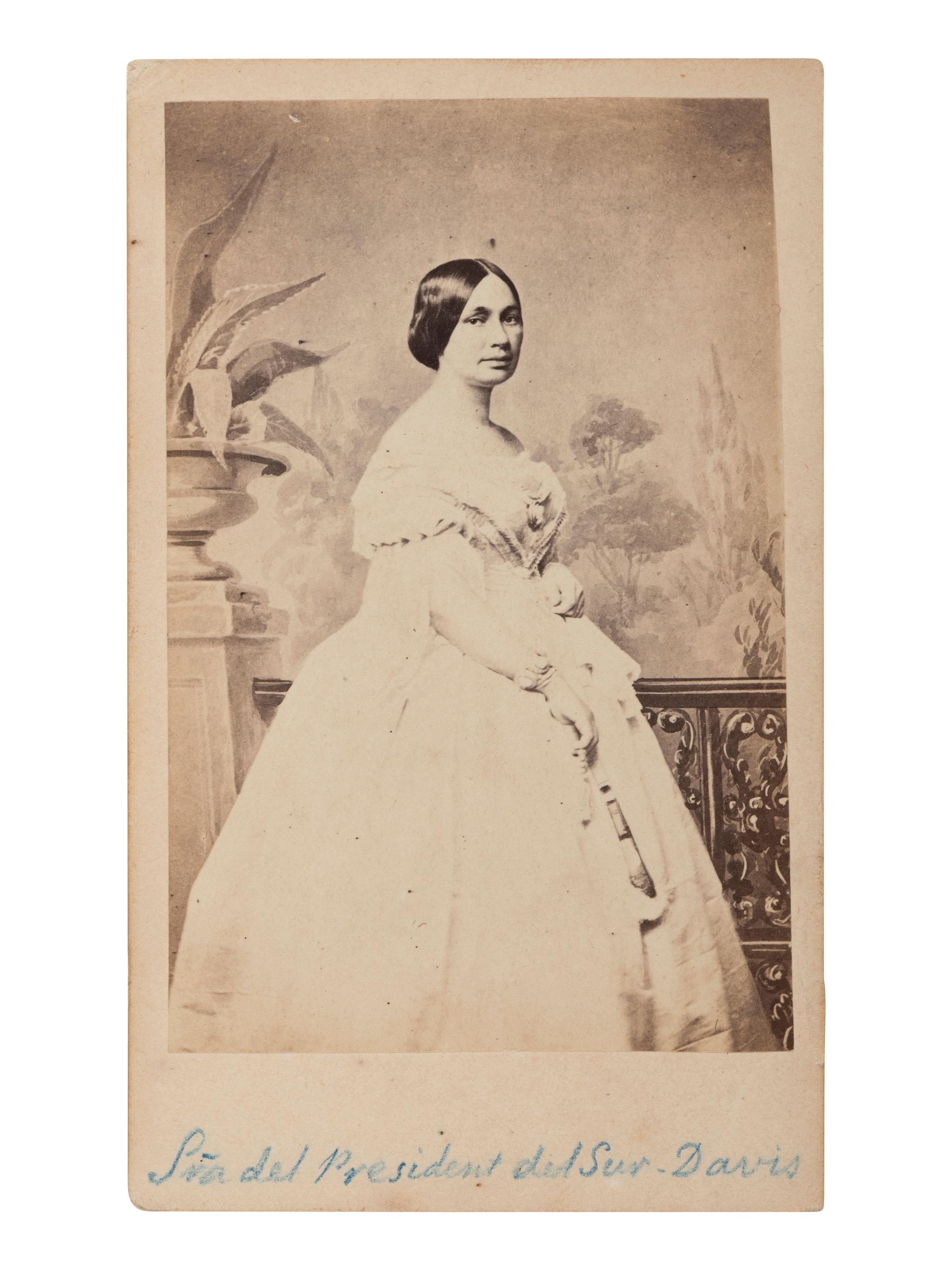 [DAVIS, Jefferson (1808-1889)]. 3 CDVs of Jefferson DAVIS, Varina DAVIS, and Alexander H. Stephens.