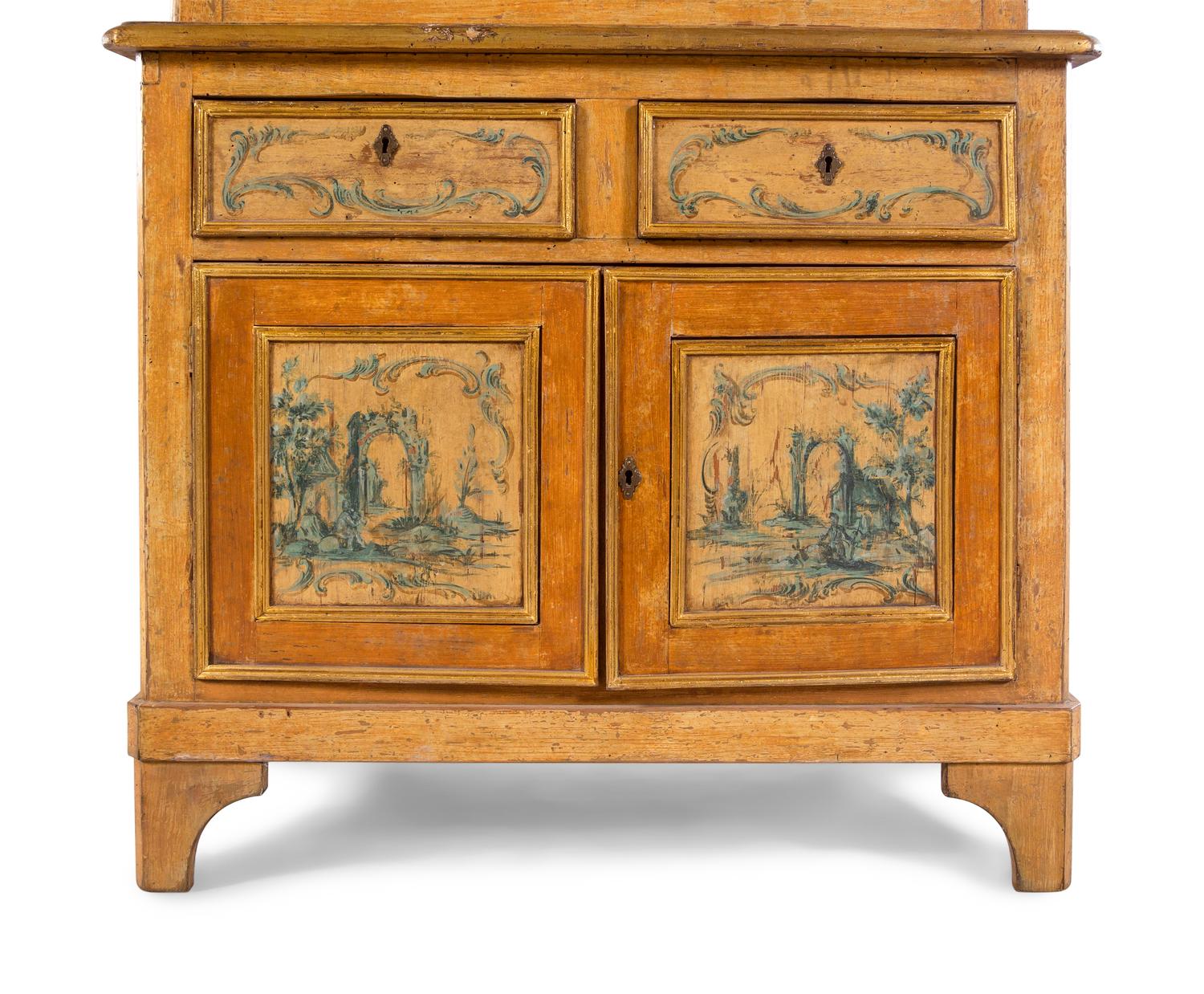 A Continental Painted Cabinet