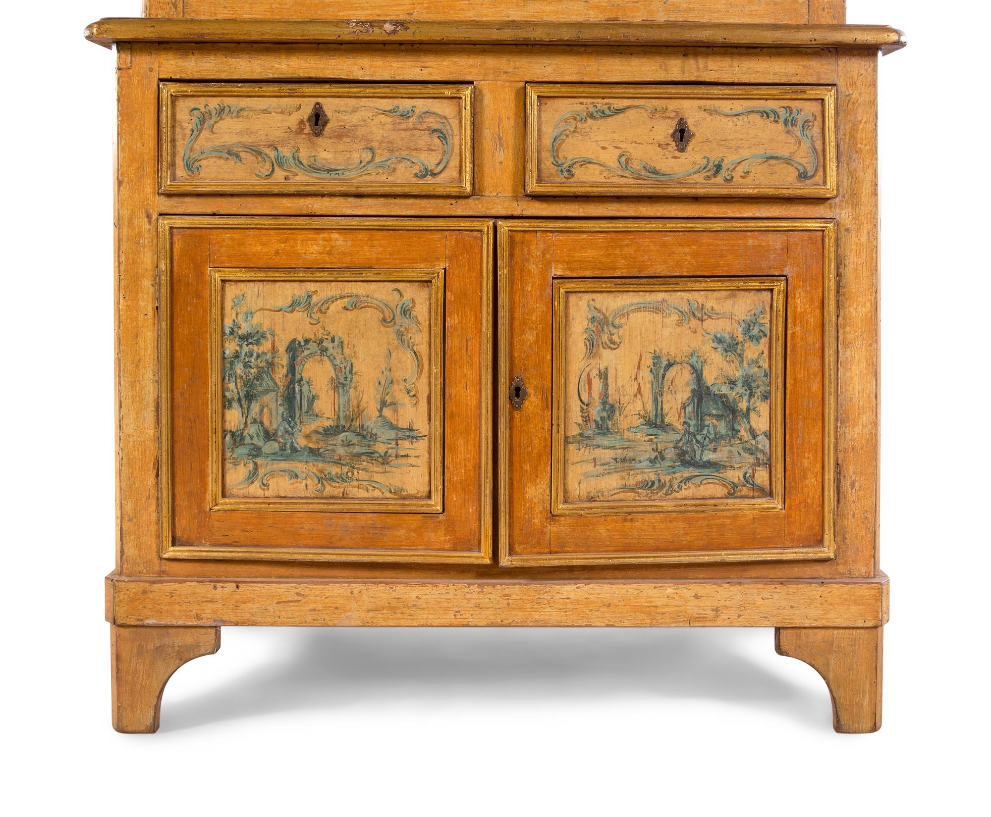 A Continental Painted Cabinet