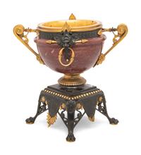 A French Gilt and Patinated Bronze Marble Centerpiece