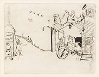 Marc Chagall, (French/Russian, 1887-1985), a group of 3 etchings from Les Ames Mortes, 1948