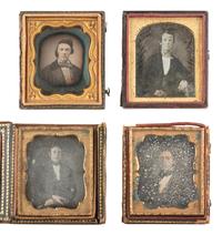 [EARLY PHOTOGRAPHY]. 23 sixth plate daguerreotypes of young, dapper men.